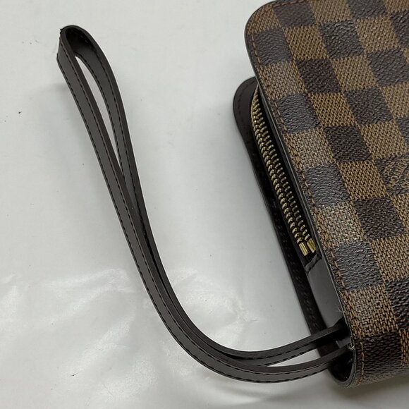 Authentic Louis Vuitton LV Clutch Saint Louis Ebene Brown Damier mn480-121325 - Picture 7 of 16